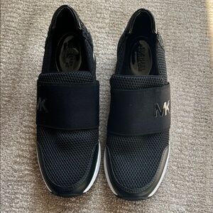 Michael Kors Black Slip-On MK Logo Sneakers